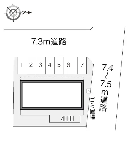 ★手数料０円★名古屋市南区駈上１丁目　月極駐車場（LP）